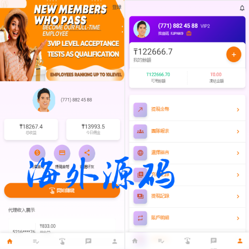 二开版海外抢单系统/在线派单连单/多语言抢单刷单源码
