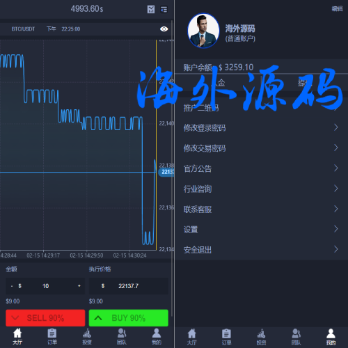 全新UI微交易系统/微盘秒合约源码/PC版微盘/虚拟币交易所源码