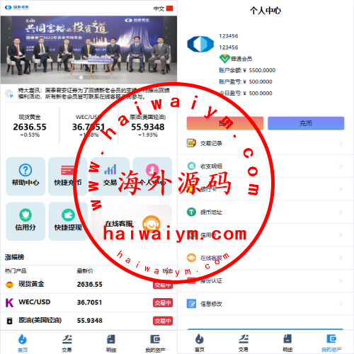 海外微交易系统/虚拟币黄金期货微盘/多语言秒合约微盘